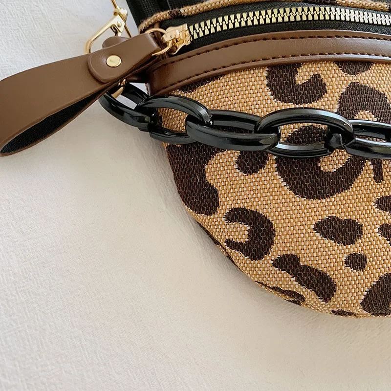 sac banana leopard motif