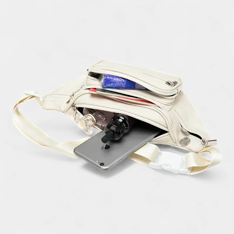 sac-banane-femme-cuir-blanc-ouvert-affaires