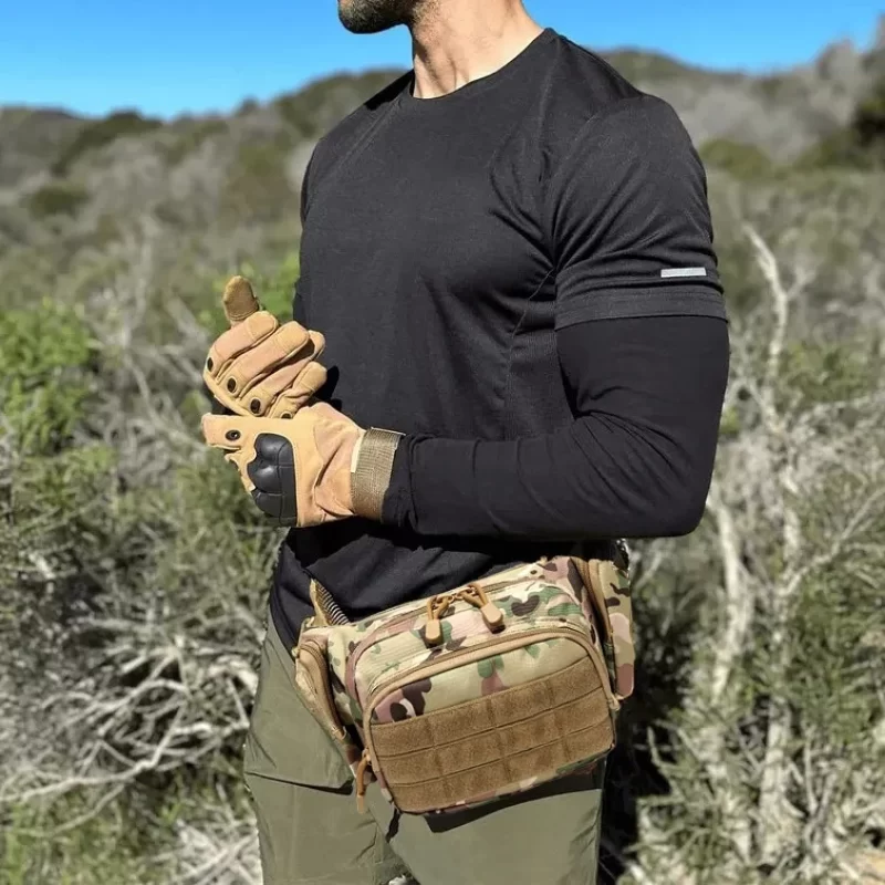 sac banane militaire camouflage multicam porté