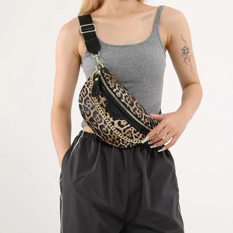 sac banane motif leopard en travers du corps sac banane motif leopard en travers du corps
