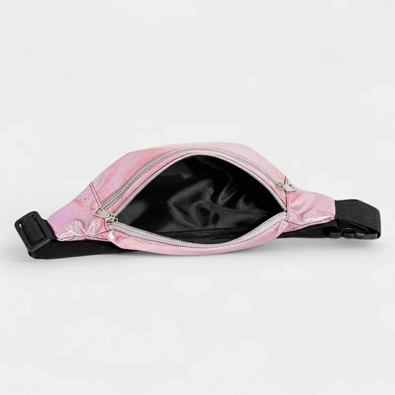 sac banane or rose grande poche ouverte