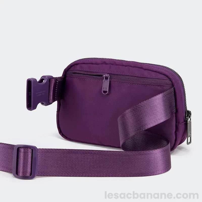 sac banane violet poche arrière