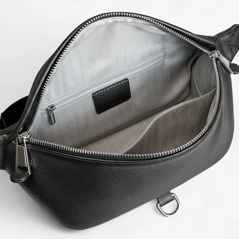 sac banane xxl femme cuir poche intérieure zippée et compartiment